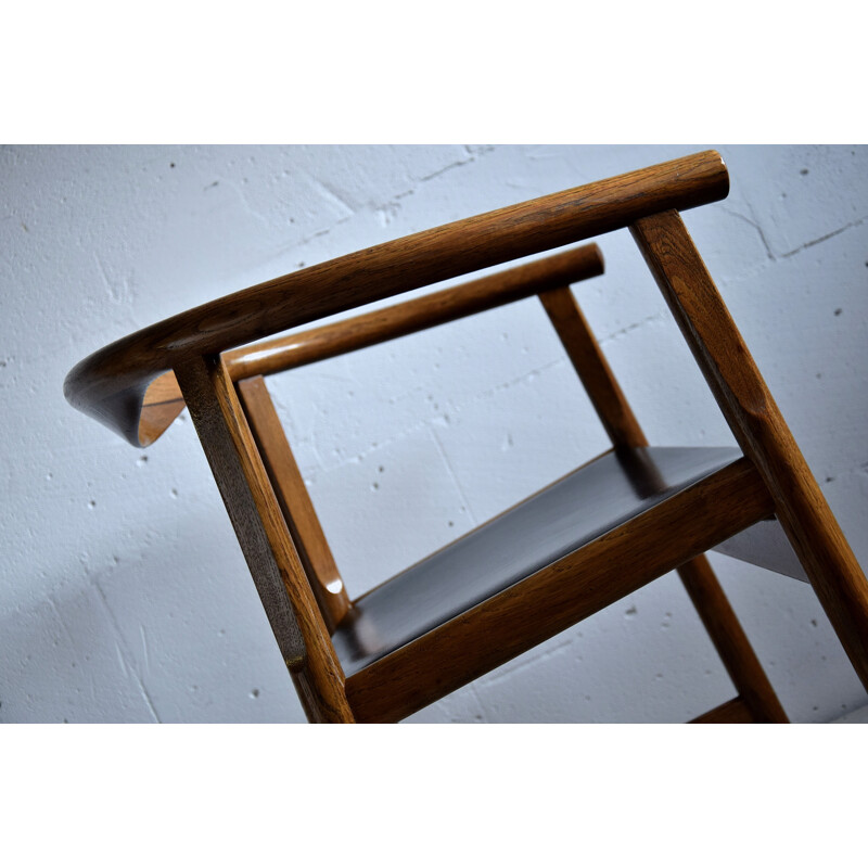 Set of 4 vintage PP 203 modern oak and wenge chairs by Hans Wegner 1969