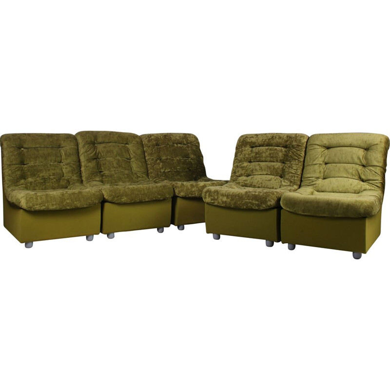 Vintage sofa moss green 1960s