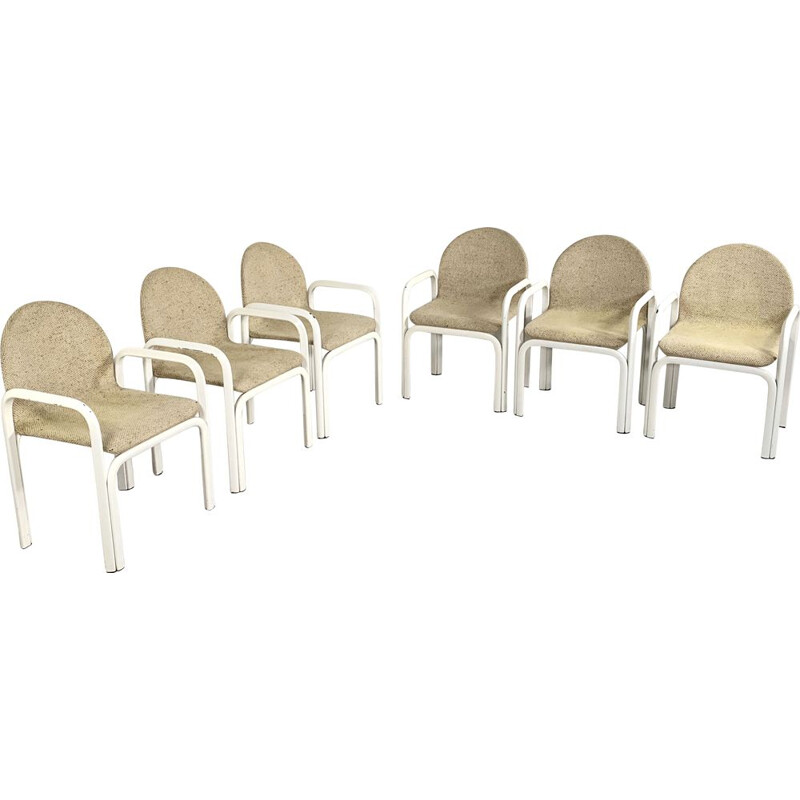 Set of 6 vintage Orsay Armchairs by Gae Aulenti for Knoll 1970s