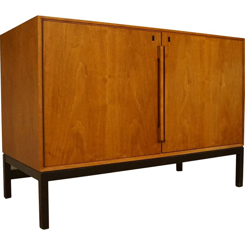 Vintage Teak Bar Cabinet by Sigvard Bernadotte & Acton Bjorn for Atlas and Silkeborg Mobelfabrik 1960s