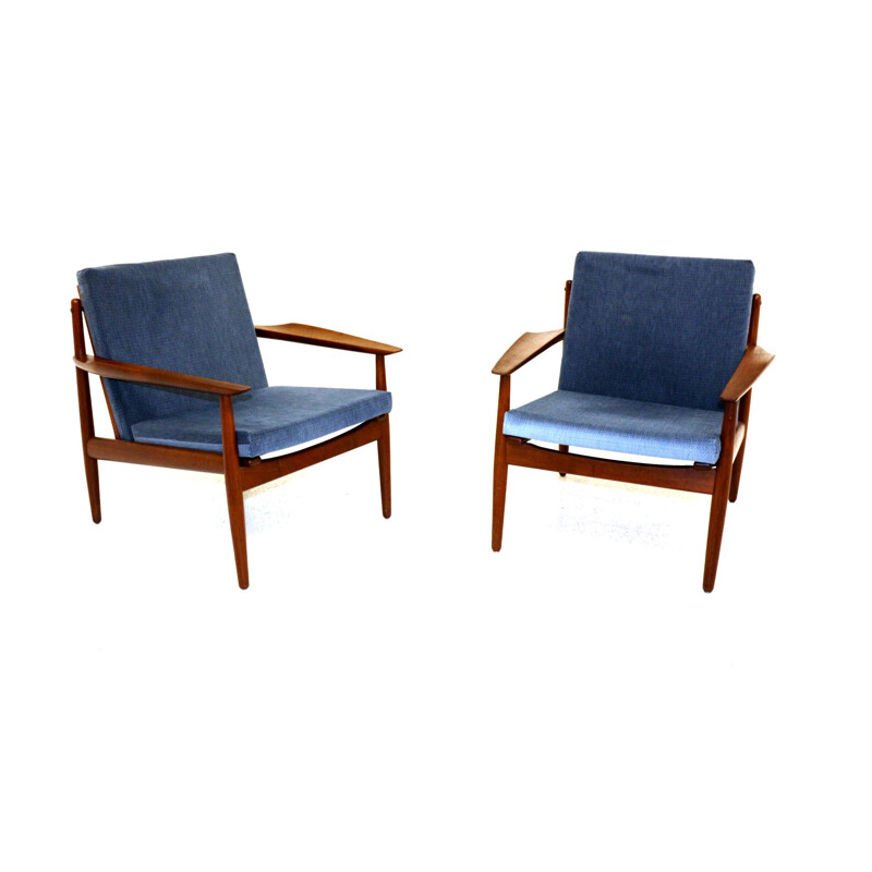 Pair of vintage armchairs by Arne Vodder, Denmark 1950s