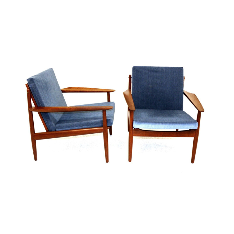 Pair of vintage armchairs by Arne Vodder, Denmark 1950s