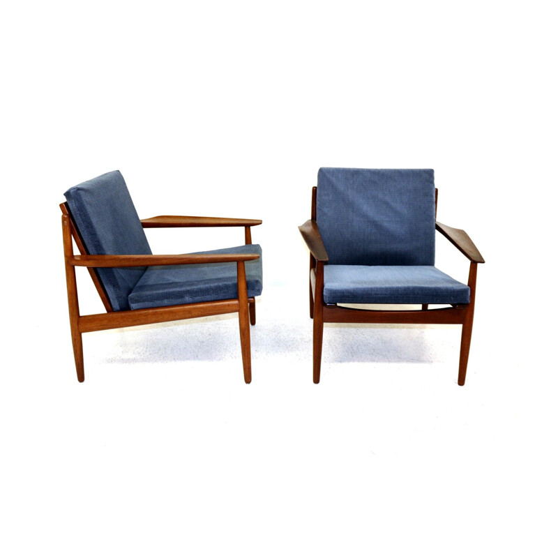 Pair of vintage armchairs by Arne Vodder, Denmark 1950s