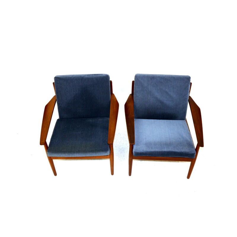 Pair of vintage armchairs by Arne Vodder, Denmark 1950s