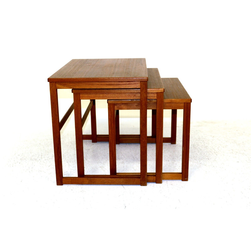 Vintage teak nesting tables by Svante Skogh, Sweden 1960s