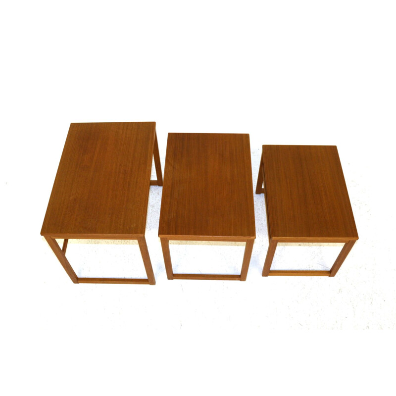 Vintage teak nesting tables by Svante Skogh, Sweden 1960s