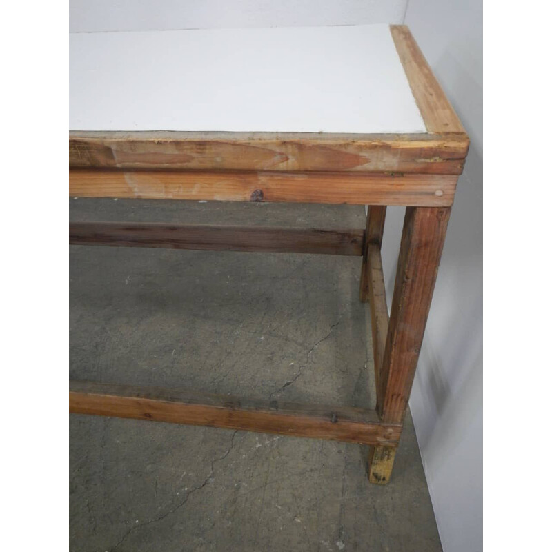 Big vintage white work table