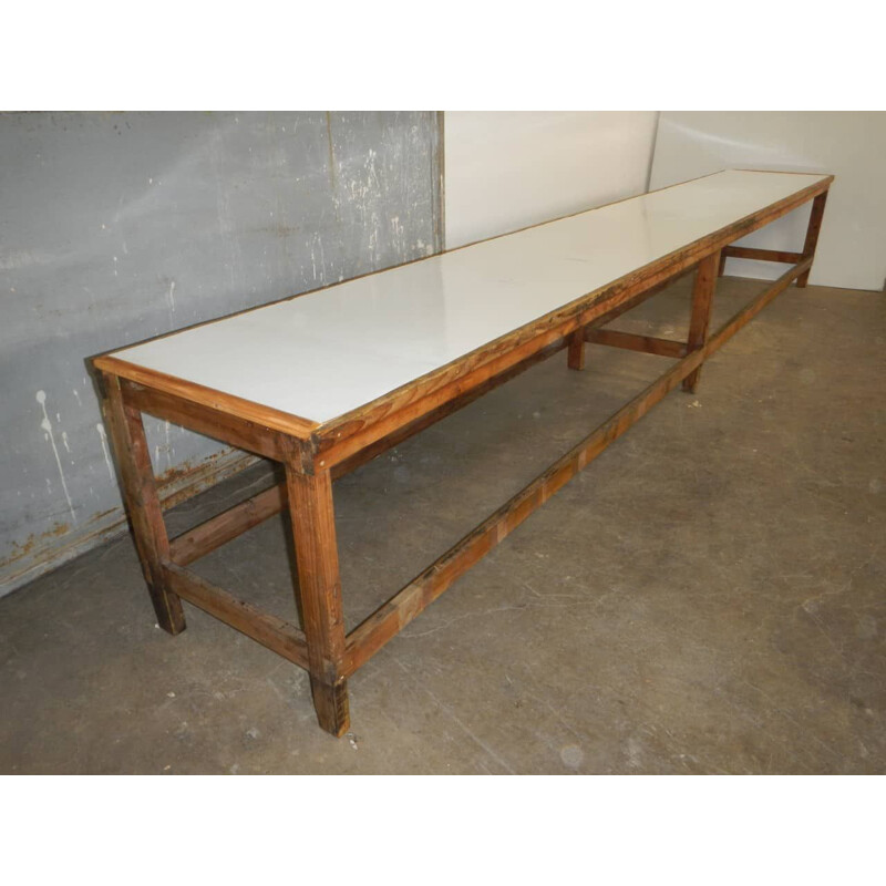 Big vintage white work table