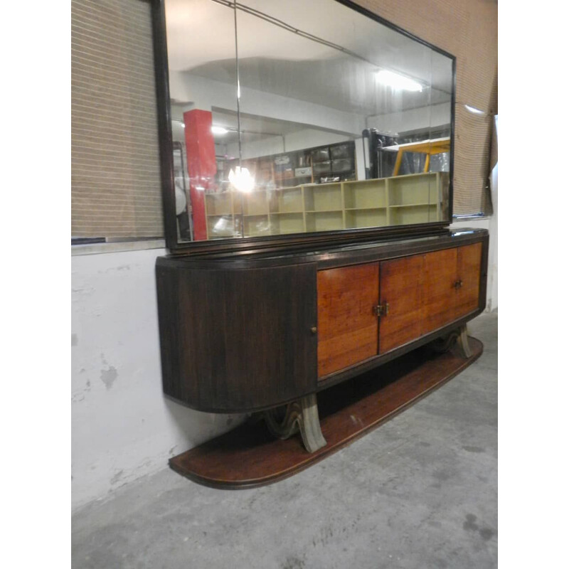 Vintage dressoir en spiegel Paolo Buffa