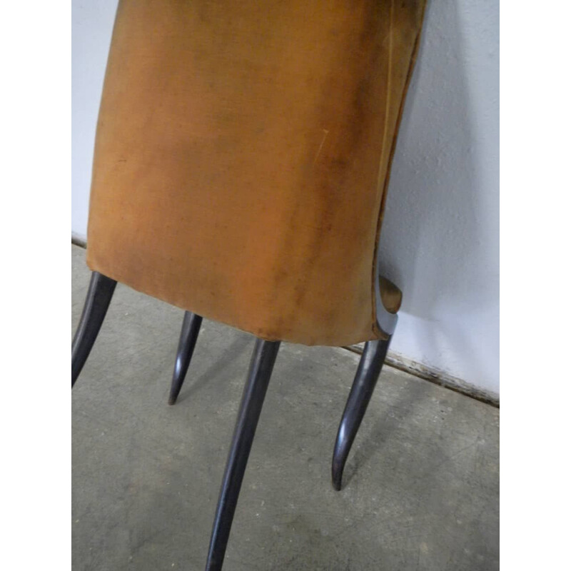 Set of 6 vintage Buffa padded chairs