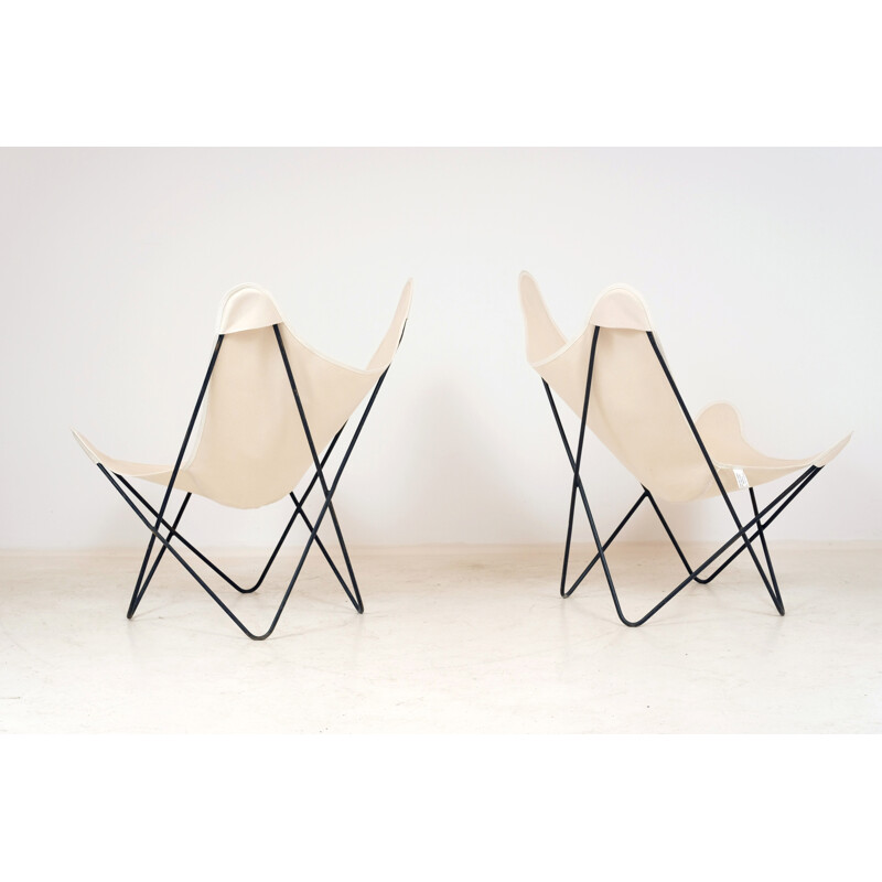 Pair of vintage Butterfly armchairs by Jorge Ferrari Hardoy for Knoll 1970s