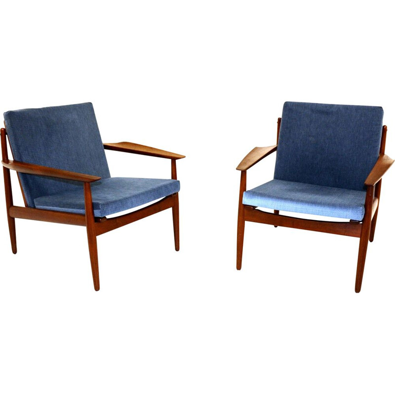 Pair of vintage armchairs by Arne Vodder, Denmark 1950s