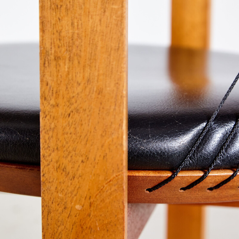 Set of 4 vintage String dining chairs by Niels Jørgen Haugesen for Tranekær Furniture 1980s