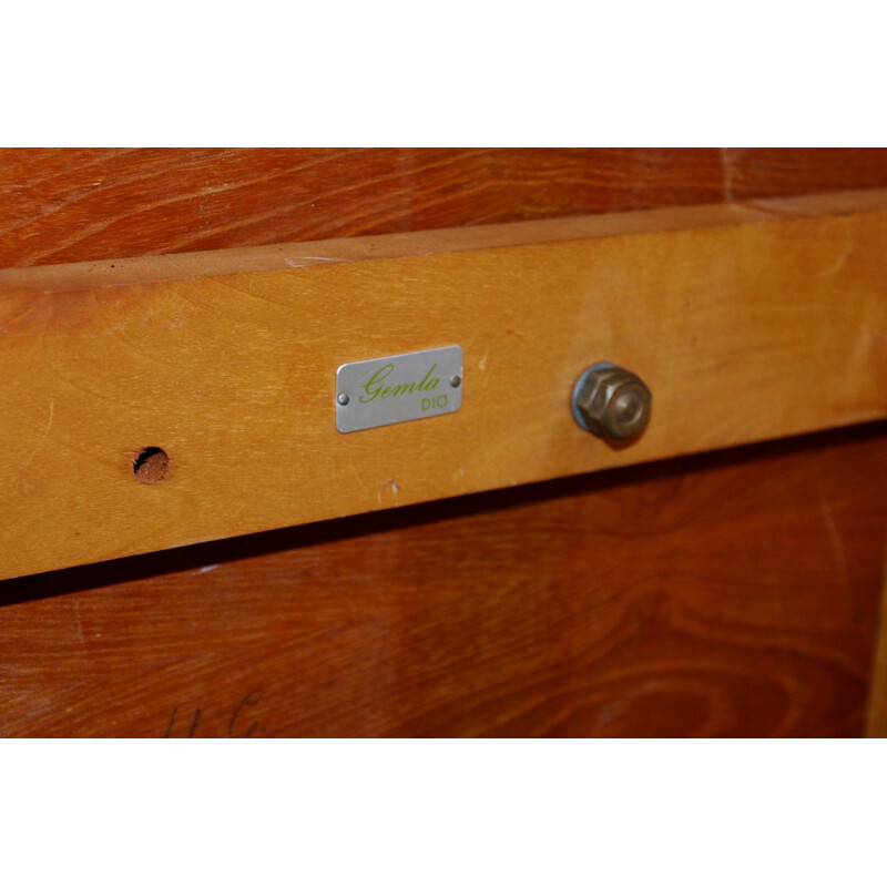 Credenza vintage in teak su ruote di Gemla, Svezia 1960