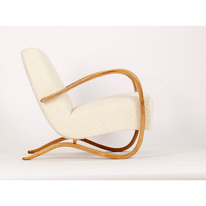 Streamline H-269 vintage fauteuil van Jindrich Halabala voor Spojene UP Zavody 1930