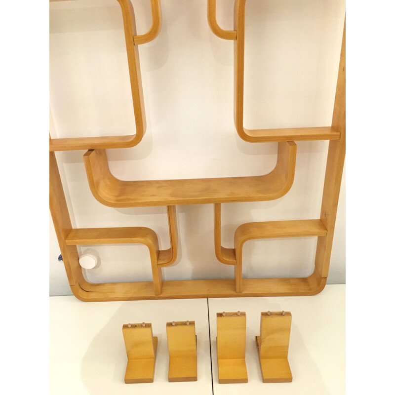 Vintage Room Divider Wall Unit by Ludvik Volak for Drevopodnik Holesov 1960s