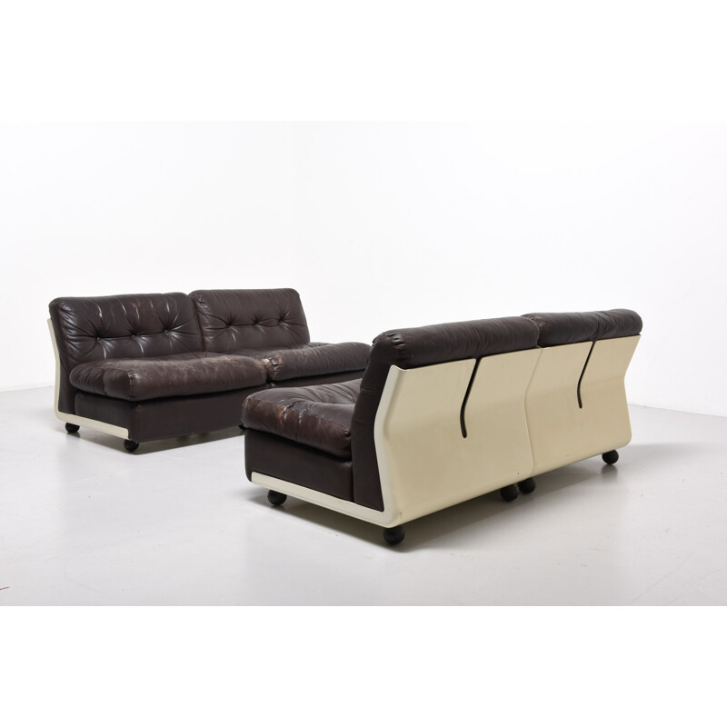 Set of 4 C&B Italia "Amanta" sofas in leather - Mario BELLINI - 1970s