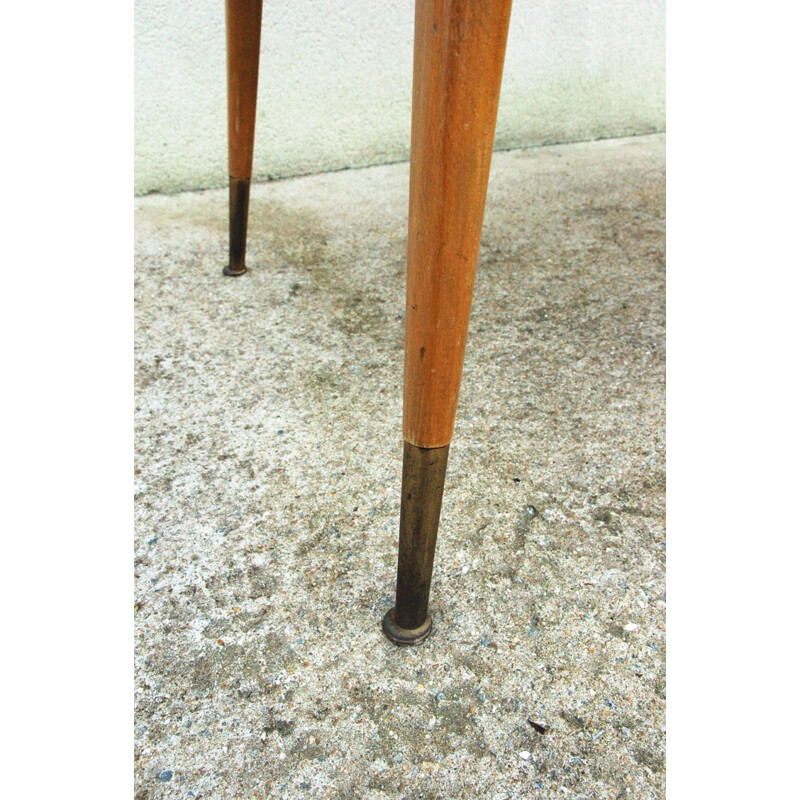 Vintage light wood table, adjustable height -1960s