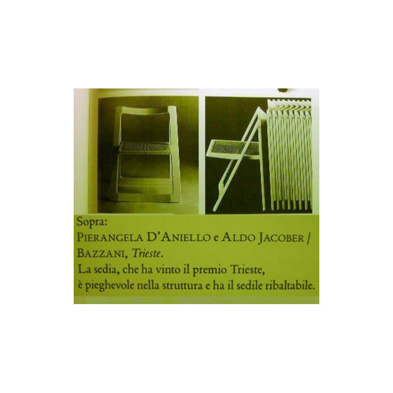 Chaise vintage "Trieste" de Pierangela d'Aniello et Aldo Jacober pour Bazzani 1966