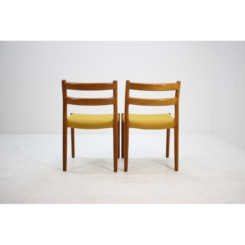 Set of 4 vintage oak chairs by N.O. Moller 1960