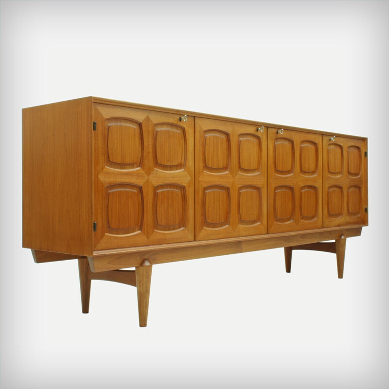 Norwegian Gustav Bahus sideboard in teak wood, A. RELLING & R. RASTAD & A. AARSETH - 1960s