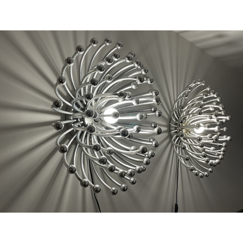 Par de luzes de parede Pistillo vintage de Valenti Luce para o Studio Tetrarch, 1960