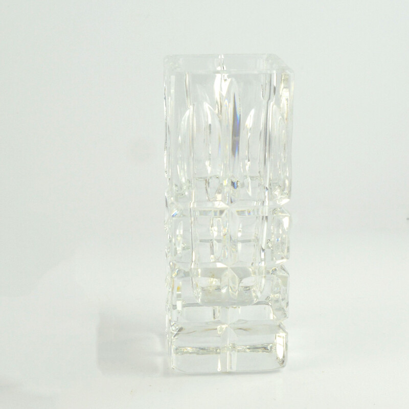 Vase vintage en Cristal D'Arques crystal, France 1970s