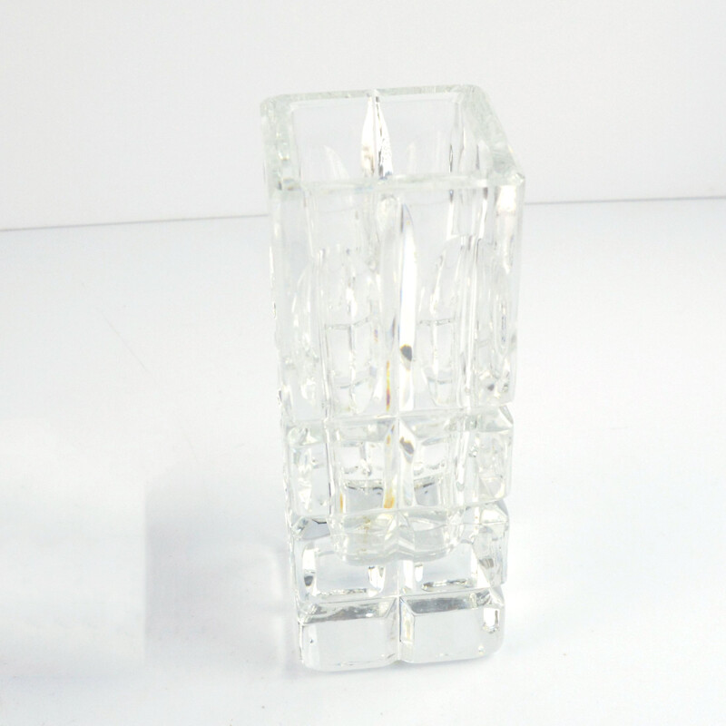 Vase vintage en Cristal D'Arques crystal, France 1970s