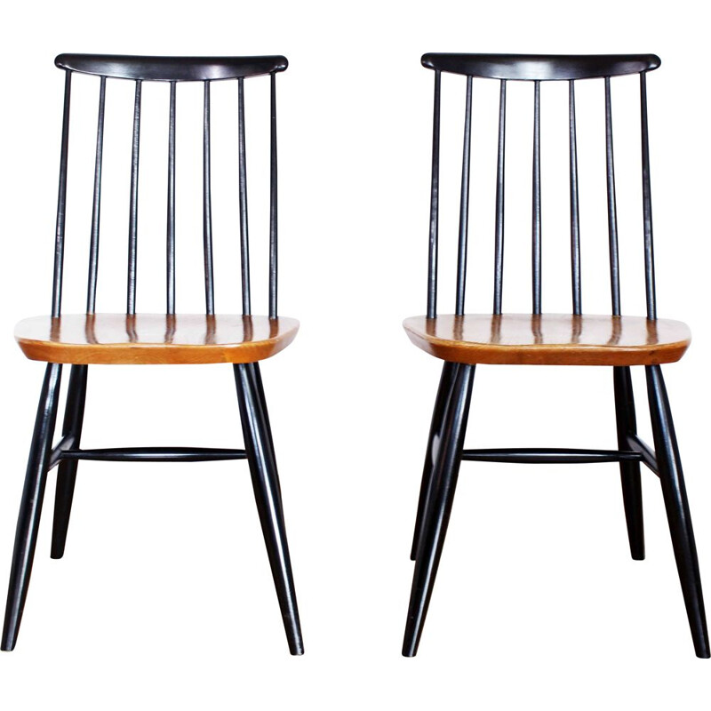 Pair of vintage Fanett chair by Ilmari Tapiovaara 1960s