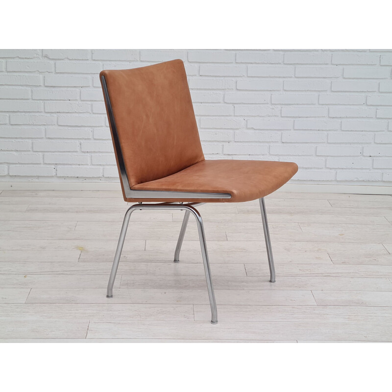 Chaise vintage en cuir modèle AP38 par H.J.Wegner, Danoises 1960