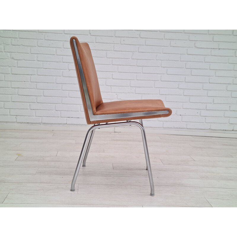 Vintage leather chair model AP38 by H.J.Wegner, Danish 1960s