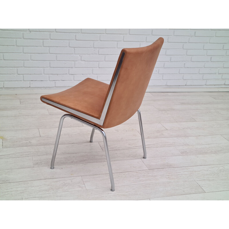 Vintage leather chair model AP38 by H.J.Wegner, Danish 1960s