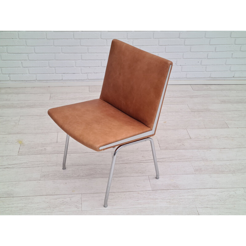 Vintage leather chair model AP38 by H.J.Wegner, Danish 1960s