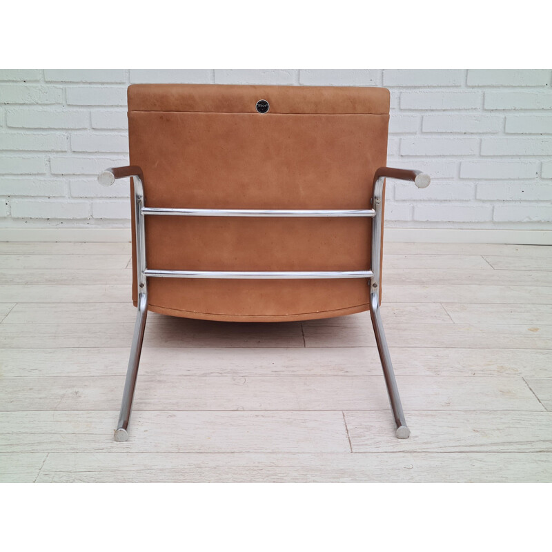 Vintage leather chair model AP38 by H.J.Wegner, Danish 1960s