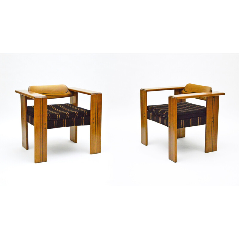 Pair of vintage Armchairs The Artona By Afra And Tobia Scarpa For Maxalto 1975s