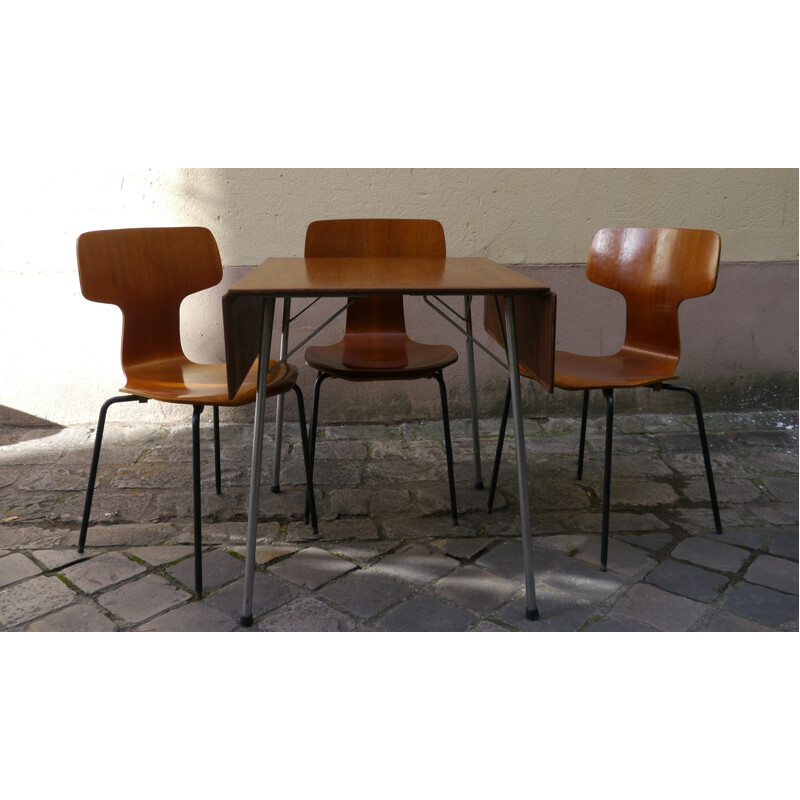 Suite de 4 chaises "3103", Arne JACOBSEN - années 60