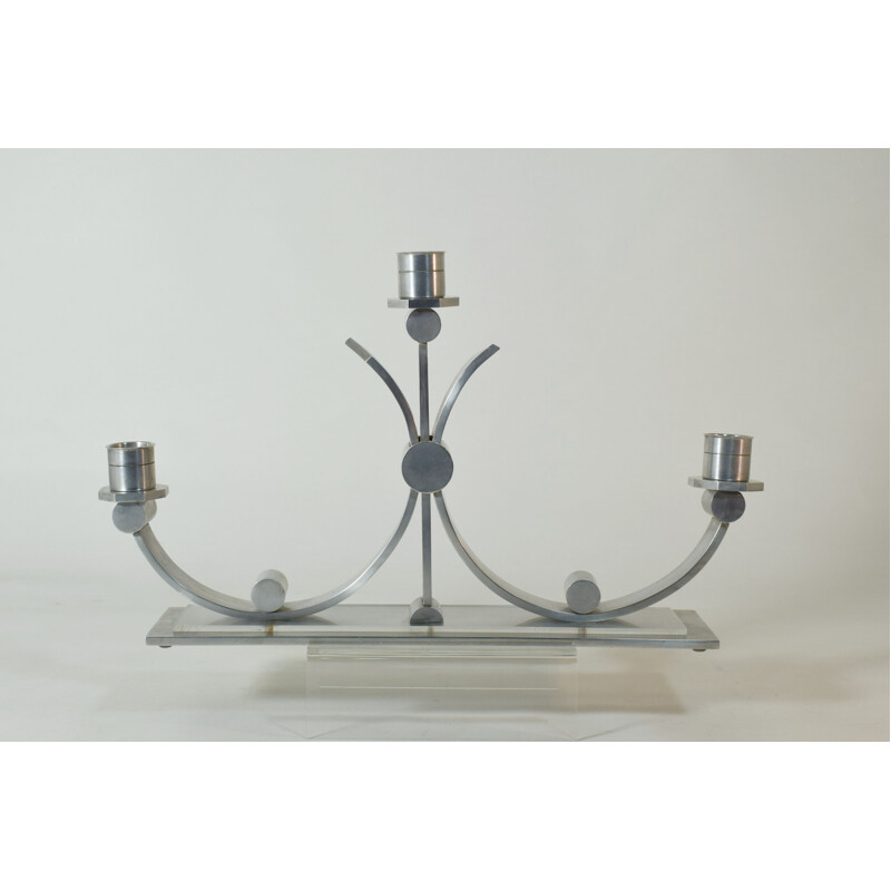 Vintage aluminium candlestick 1970s