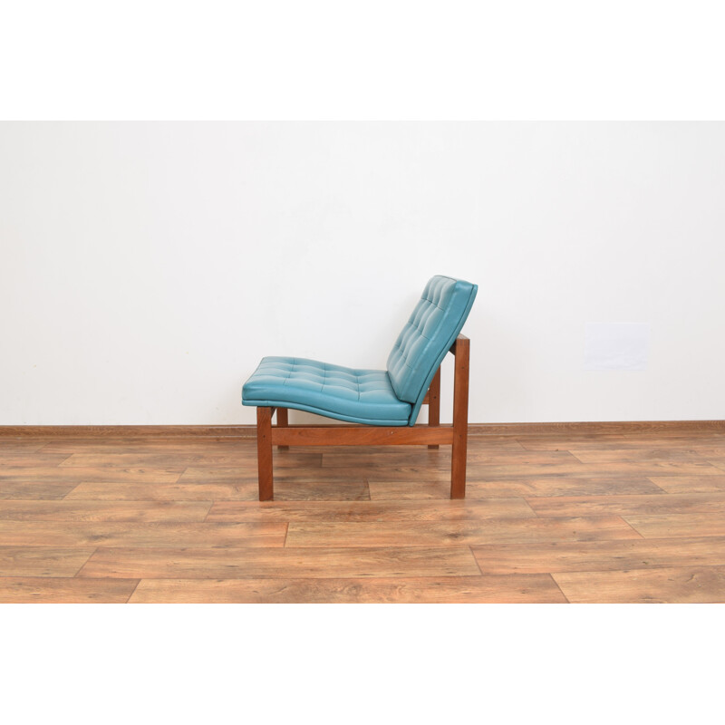 Fauteuil lounge vintage en teck par Ole Gjerlov-Knudsen & Torben Lind pour France & Son, Danois 1960