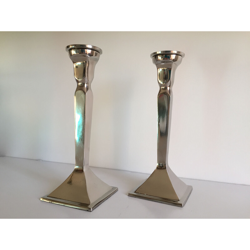 Pair of vintage neo classic candle holders