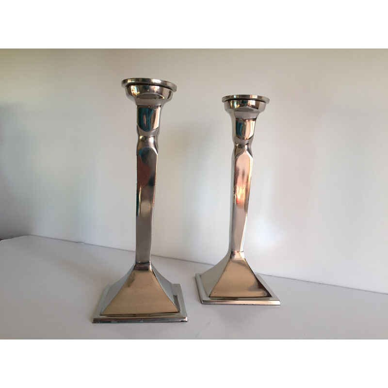 Pair of vintage neo classic candle holders