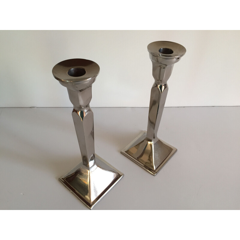 Pair of vintage neo classic candle holders