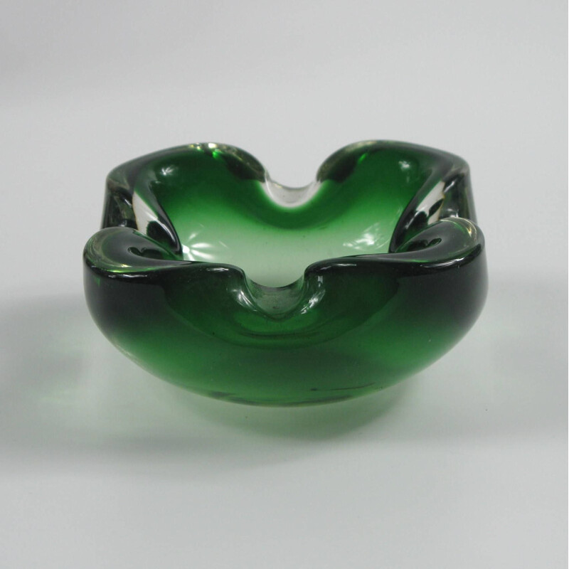 Small vintage bowl Murano Sommerso Glass Ashtray, Italy 1960s