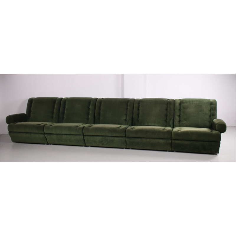 Vintage Modular sofa moss green 1960s