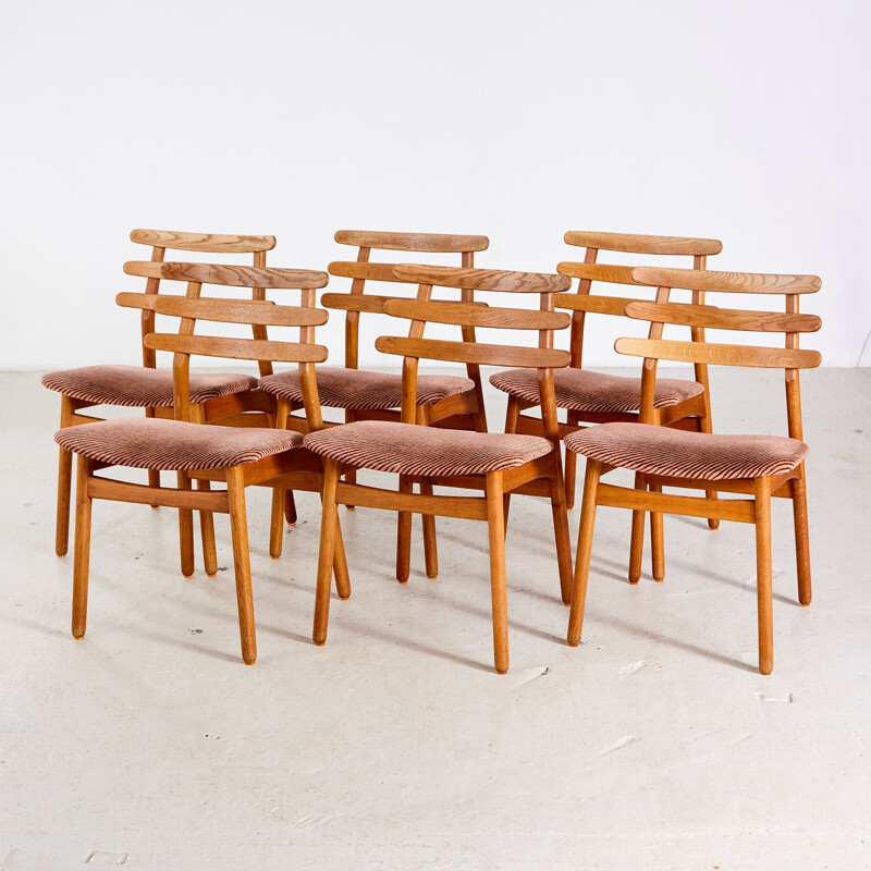 Lot de 6 chaises vintage J48 de Poul M. Volther pour FDB Mobler, Danois 1950