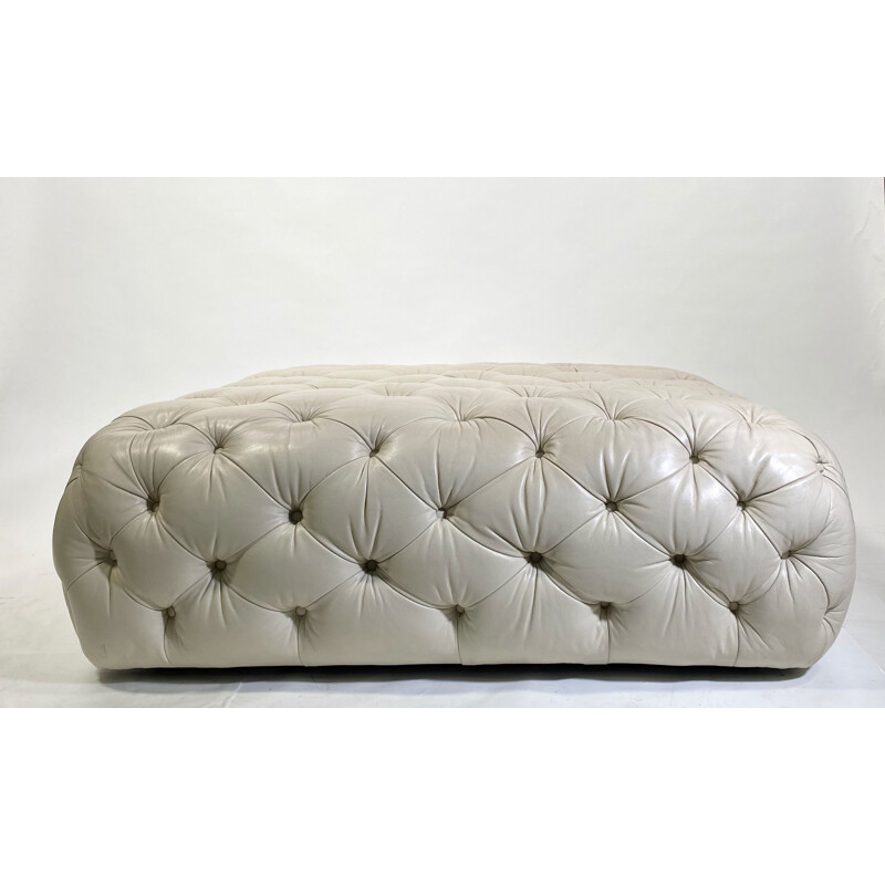 Pouf in pelle vintage della Maison George Smith Newcastel London