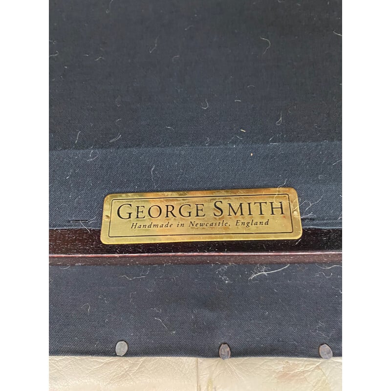 Pufê de couro Vintage por Maison George Smith Newcastel Londres