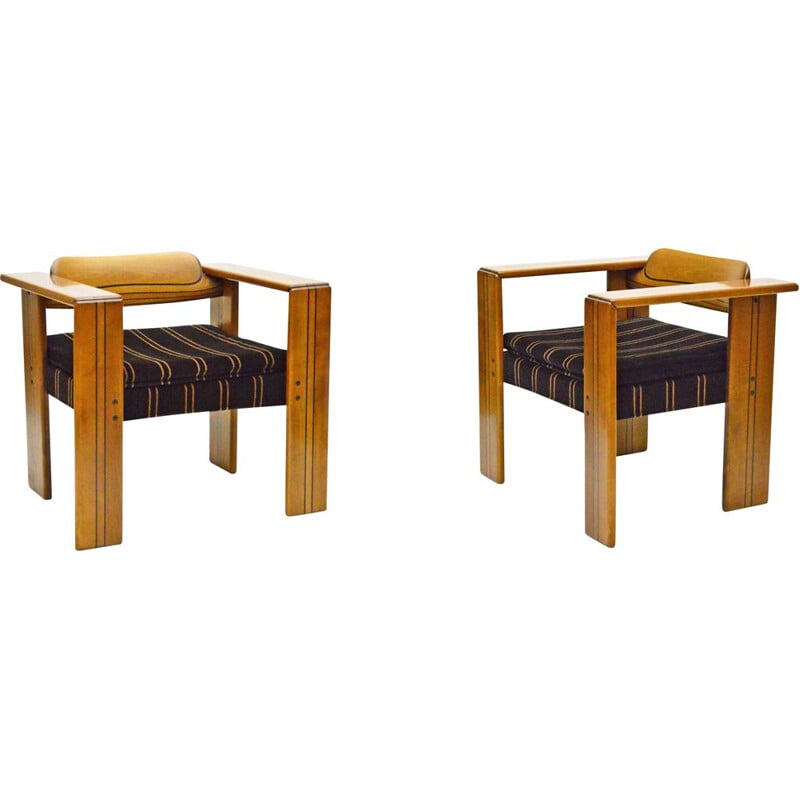 Pair of vintage Armchairs The Artona By Afra And Tobia Scarpa For Maxalto 1975s
