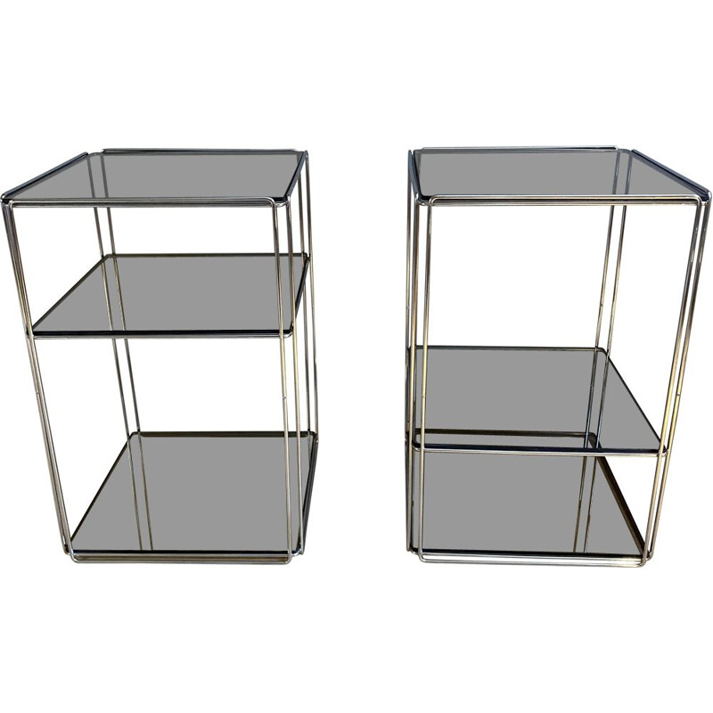 Pair of vintage Isocele side tables by Max Sauze, France 1970s
