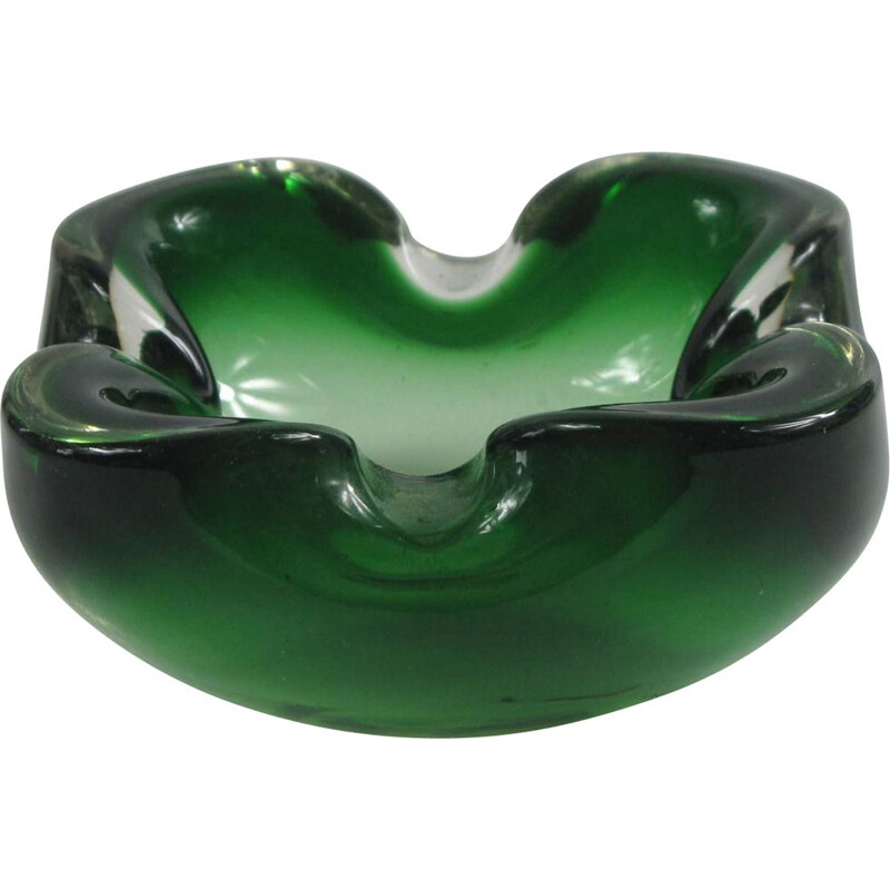 Small vintage bowl Murano Sommerso Glass Ashtray, Italy 1960s