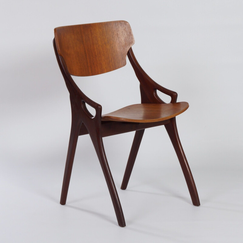 Set van 4 vintage teakhouten stoelen van Hovmand Olsen voor Mogens Kold, Denemarken 1960